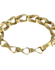 18K Gold Handmade Small "Mobius" Link Bracelet - Peridot Fine Jewelry - Petra Class
