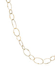 18K Gold Handmade Varied Oval Link Chain - Peridot Fine Jewelry - Petra Class