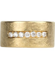 18K Gold Heavyweight Ring with 7 Diamonds - Peridot Fine Jewelry - Petra Class