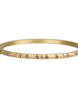 18K Gold Hinged Bangle Bracelet With 12 Multi - Colored Sapphires - Peridot Fine Jewelry - Ali Dumont