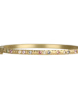18K Gold Hinged Bangle Bracelet With 12 Multi - Colored Sapphires - Peridot Fine Jewelry - Ali Dumont