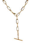 18K Gold Knife Edge Oval Link Chain Necklace - Peridot Fine Jewelry - Lizzie Mandler