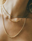 18K Gold Knife Edge Oval Link Chain Necklace - Peridot Fine Jewelry - Lizzie Mandler