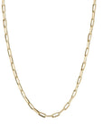 18K Gold Knife Edge Oval Link Chain Necklace - Peridot Fine Jewelry - Lizzie Mandler