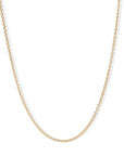 18K Gold Medium Weight Cable Chain - 22" Length - Peridot Fine Jewelry - Caroline Ellen