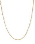 18K Gold Medium Weight Cable Chain in 18" - Peridot Fine Jewelry - Caroline Ellen
