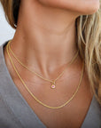 18K Gold Medium Weight Cable Chain in 22 - 24" - Peridot Fine Jewelry - Caroline Ellen