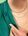 18K Gold Midnight Blue Resin Beaded "Classic" Necklace - Peridot Fine Jewelry - Gigi Clozeau