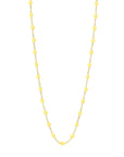 18K Gold & "Mimosa" Yellow Resin Beaded "Classic" Necklace - Peridot Fine Jewelry - Gigi Clozeau