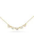 18K Gold "Mini Penelope" Five Graduated Diamond Necklace - Peridot Fine Jewelry - Jade Trau