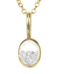 18K Gold Oval Shaped "Oh" Diamond "Shake" Charm - Peridot Fine Jewelry - Moritz Glik