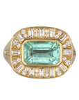 18K Gold Paraiba Tourmaline Diamond "Ray" Ring - Peridot Fine Jewelry - Kothari