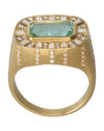 18K Gold Paraiba Tourmaline Diamond "Ray" Ring - Peridot Fine Jewelry - Kothari