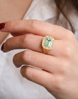 18K Gold Paraiba Tourmaline Diamond "Ray" Ring - Peridot Fine Jewelry - Kothari