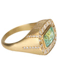 18K Gold Paraiba Tourmaline Diamond "Ray" Ring - Peridot Fine Jewelry - Kothari