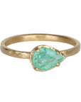 18K Gold Pear Shaped Paraiba Tourmaline Ring - Peridot Fine Jewelry - Yasuko Azuma
