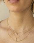 18K Gold "Pearl Trio" Necklace - Peridot Fine Jewelry - Anne Sportun