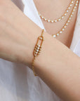 18K Gold "Penelope" Floating Diamond Bracelet - Peridot Fine Jewelry - Jade Trau