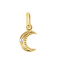 18K Gold "Petite Moon" Charm with Diamond Detail - Peridot Fine Jewelry - Gigi Clozeau