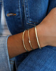 18K Gold Plie 5.0 Bangle - Peridot Fine Jewelry - Jade Trau