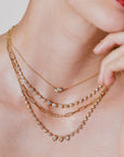 18K Gold "Poppy" Two - Stone Diamond Necklace - Peridot Fine Jewelry - Jade Trau