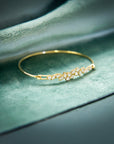 18K Gold "Posey" Diamond Bangle - Peridot Fine Jewelry - Jade Trau