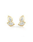 18K Gold "Posey" Two - Stone Diamond Stud Earrings - Peridot Fine Jewelry - Jade Trau