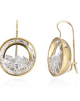 18K Gold Round "New Core 15" Diamond "Shake" Earrings - Peridot Fine Jewelry - Moritz Glik