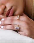 18K Gold & Ruby "Petite Antique" Shake Ring - Peridot Fine Jewelry - Moritz Glik