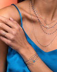 18K Gold & Sapphire Resin "Classic Supreme" Necklace with Diamond - Peridot Fine Jewelry - Gigi Clozeau