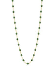 18K Gold "Scarab" Resin Beaded "Classic" Necklace - Peridot Fine Jewelry - Gigi Clozeau