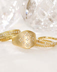 18K Gold "Sierra" Shield Diamond Ring - Peridot Fine Jewelry - Adel Chefridi