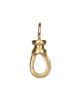 18K Gold Small Matte Swivel Charm Connector - Peridot Fine Jewelry - Zahava