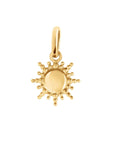 18K Gold "Sun" Charm with Granulation Details - Peridot Fine Jewelry - Gigi Clozeau