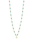 18K Gold & Turquoise Green Resin "Classic Supreme" Diamond Necklace - Peridot Fine Jewelry - Gigi Clozeau