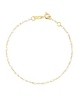 18K Gold & White Resin "Classic" Bracelet - Large - Peridot Fine Jewelry - Gigi Clozeau