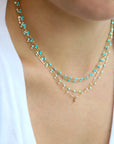 18K Gold & White Resin "Classic Supreme" Diamond Necklace - Peridot Fine Jewelry - Gigi Clozeau