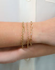 18K Gold XS Knife Edge Chain Bracelet - Peridot Fine Jewelry - Lizzie Mandler
