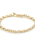 18K Gold XS Knife Edge Chain Bracelet - Peridot Fine Jewelry - Lizzie Mandler