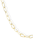 18K Hand Fabricated Pear-Shaped "Drop" Link Chain Necklace - Peridot Fine Jewelry - Petra Class
