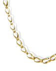 18K Handmade Petite "Mobius" Link Necklace - Peridot Fine Jewelry - Petra Class