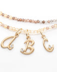 18K Initial Letter Charm with Diamond Detail - Peridot Fine Jewelry - Anne Sportun