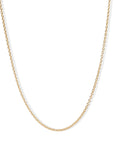 18K Medium Weight Cable Chain Necklace - 16 - 18" - Peridot Fine Jewelry - Caroline Ellen