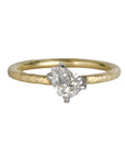 18K & Platinum Diagonally Set Pear-Shaped Diamond Ring - Peridot Fine Jewelry - TAP by Todd Pownell