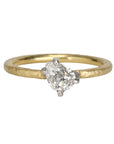 18K & Platinum Diagonally Set Pear-Shaped Diamond Ring - Peridot Fine Jewelry - TAP by Todd Pownell