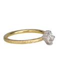18K & Platinum Diagonally Set Pear-Shaped Diamond Ring - Peridot Fine Jewelry - TAP by Todd Pownell