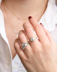 18K & Platinum Horizontal Set Marquise Diamond Ring - Peridot Fine Jewelry - TAP by Todd Pownell