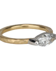 18K & Platinum Horizontal Set Marquise Diamond Ring - Peridot Fine Jewelry - TAP by Todd Pownell
