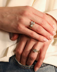 18K & Platinum Horizontal Set Marquise Diamond Ring - Peridot Fine Jewelry - TAP by Todd Pownell