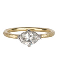 18K & Platinum Horizontal Set Oval Diamond Ring - Peridot Fine Jewelry - TAP by Todd Pownell